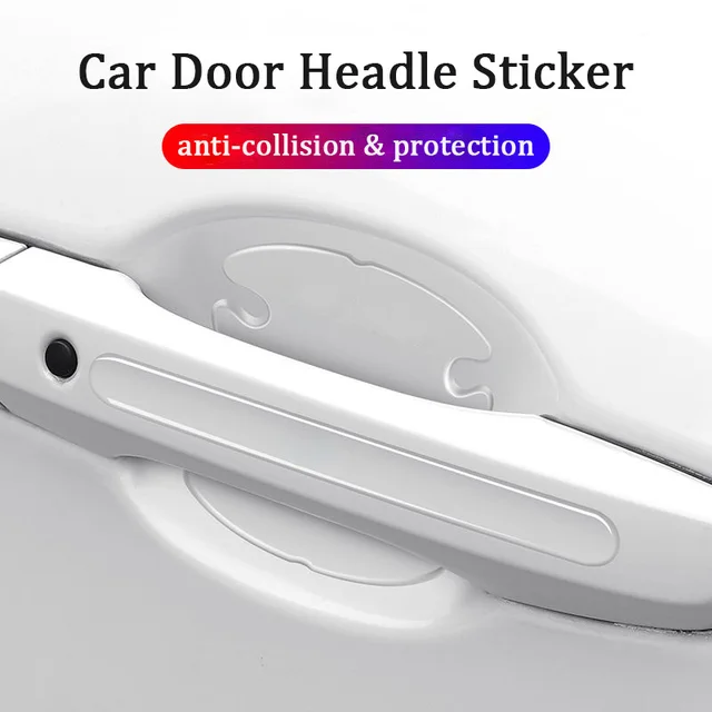 Car Door Handle Bowl Scratch Protective Invisible Transparent Stickers Silicon Rearview Mirror Anti-collision Protection Strip 2