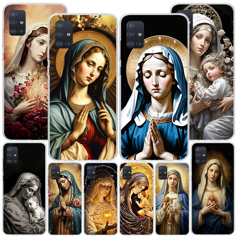 Custodia Virgin De Guadalupe Virgen Mary Phnoe Per Samsung Galaxy A51 A50S A71 A70 A41 A40 A31 A30 A21S A20S A10S A21S A6 A7 A8 A9 C