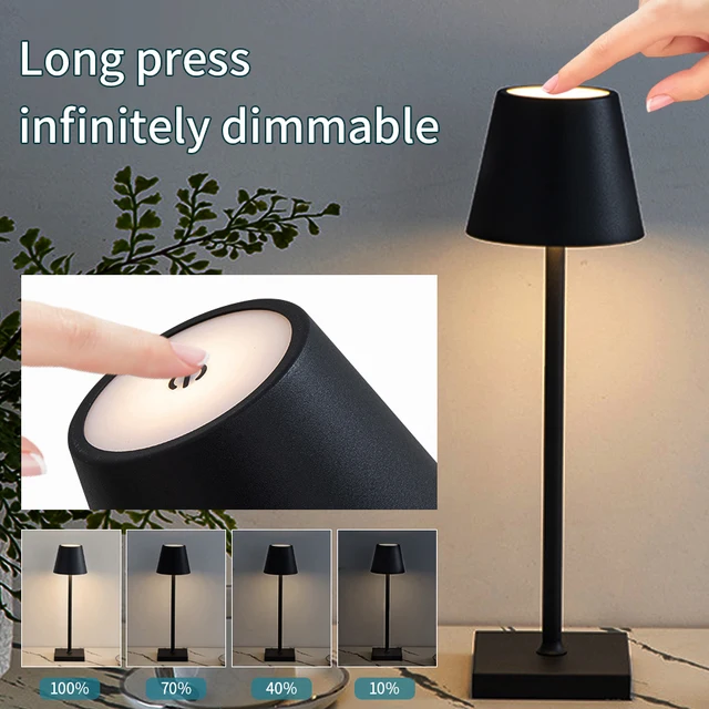 Lampe LED de Table Rechargeable avec Joli Tactile, Éclairage d'Ambiance Décoratif, 3 Intensité Réglable, pour Bar Club 3