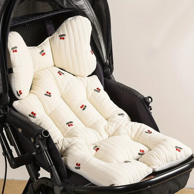 Coussin de siège de poussette épais pour bébé, tapis de doublure de voiture, matelas de chariot respirant en coton, accessoires de landau pour nouveau-né 2 Coussin de siège de poussette épais pour bébé, tapis de doublure de voiture, matelas de chariot respirant en coton, accessoires de landau pour nouveau-né 2