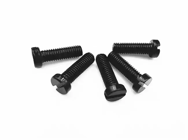 300/500Pcs GB65 DIN84 ISO1207 Black Steel Slotted Cheese Head Screws Slotted Grooving Screw M2-M8