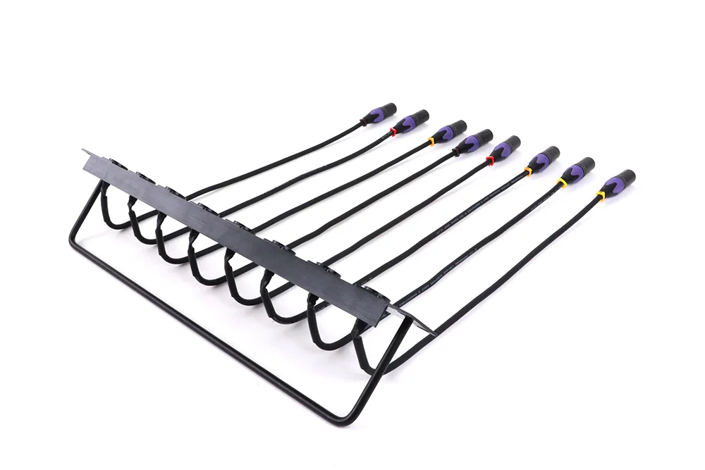 8-Loch-3-polige XLR-Stecker-Mikrofon buchse an 3-poliges XLR-Audio kabel, kunden spezifisches 8-Wege-1U-Gehäuse xlr Audio-Jumper-Rack – Detail 4