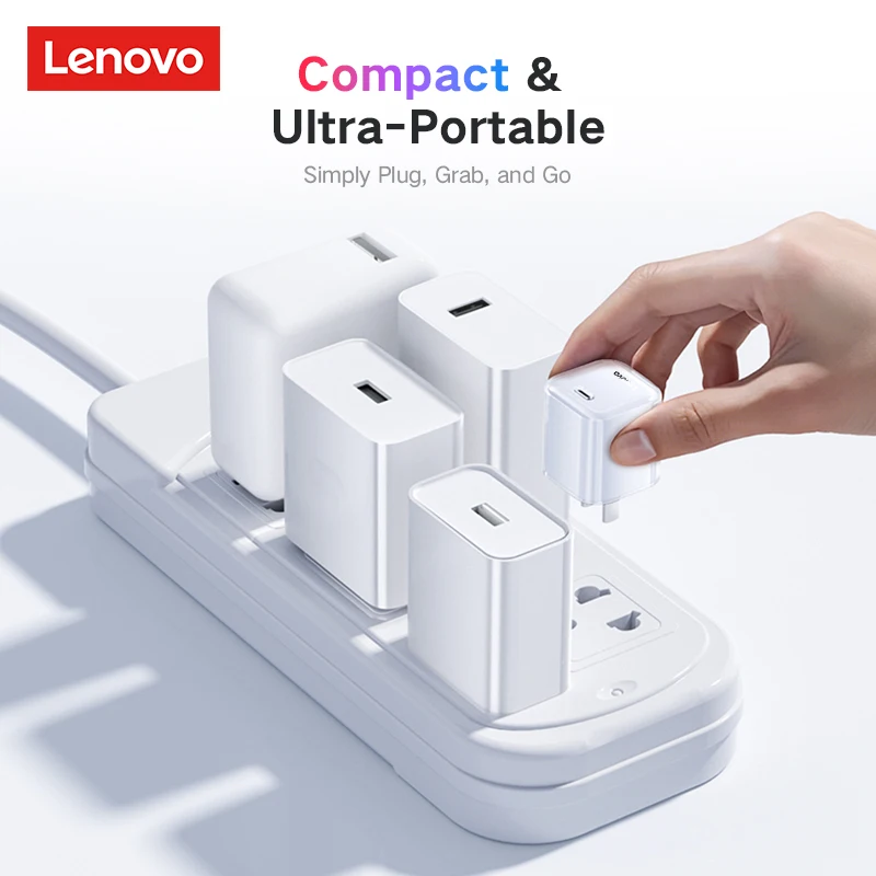 Lenovo 45W GaN Fast Charger with PD3.0 and QC4.0 USB-C Compatibility