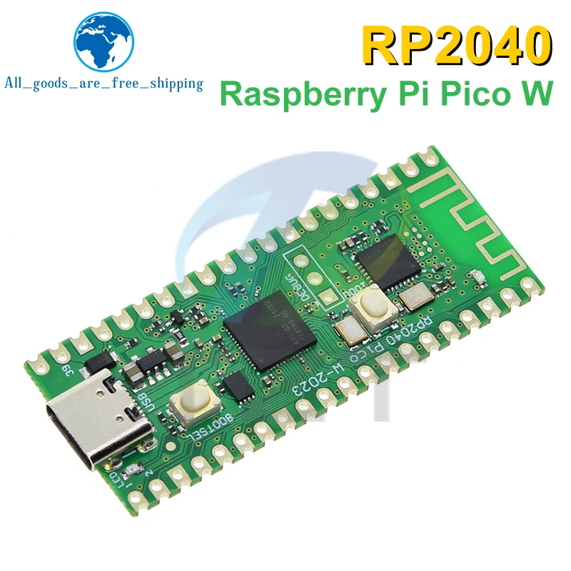 

RP2040 Raspberry Pi Pico W Board with 2.4G WiFi Micro Dual-Core 264KB ARM Microcomputers High-Performance Cortex-M0 Processor