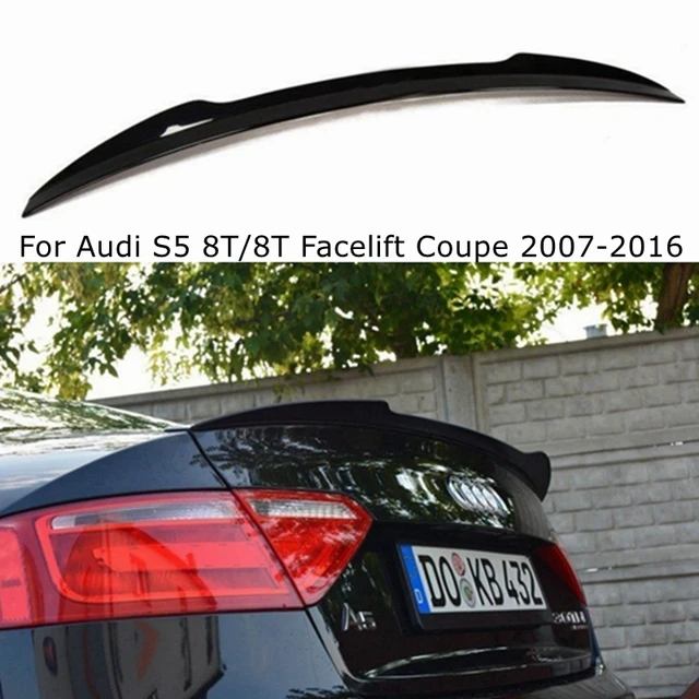 For Audi A5 S5 8T/8T Facelift Coupe 2007-2016 ABS black Rear Spoiler Trunk  wing - AliExpress