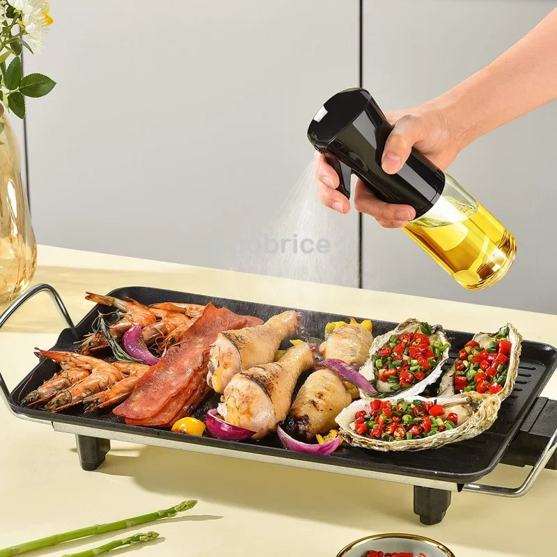 200/300/500ml Oil Spray for Kitchen Oil Nebulizer Dispenser Spray Oil Sprayer Airfryer BBQ Camping Olive Oil Diffuser Brush 4
