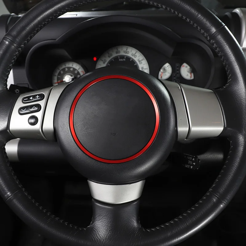 

Отделка для рулевого колеса 07-21 Toyota FJ Cruiser, кольцо с блестками, Обложка, кнопка, отделка, наклейка, центральное кольцо рулевого колеса, Обложка