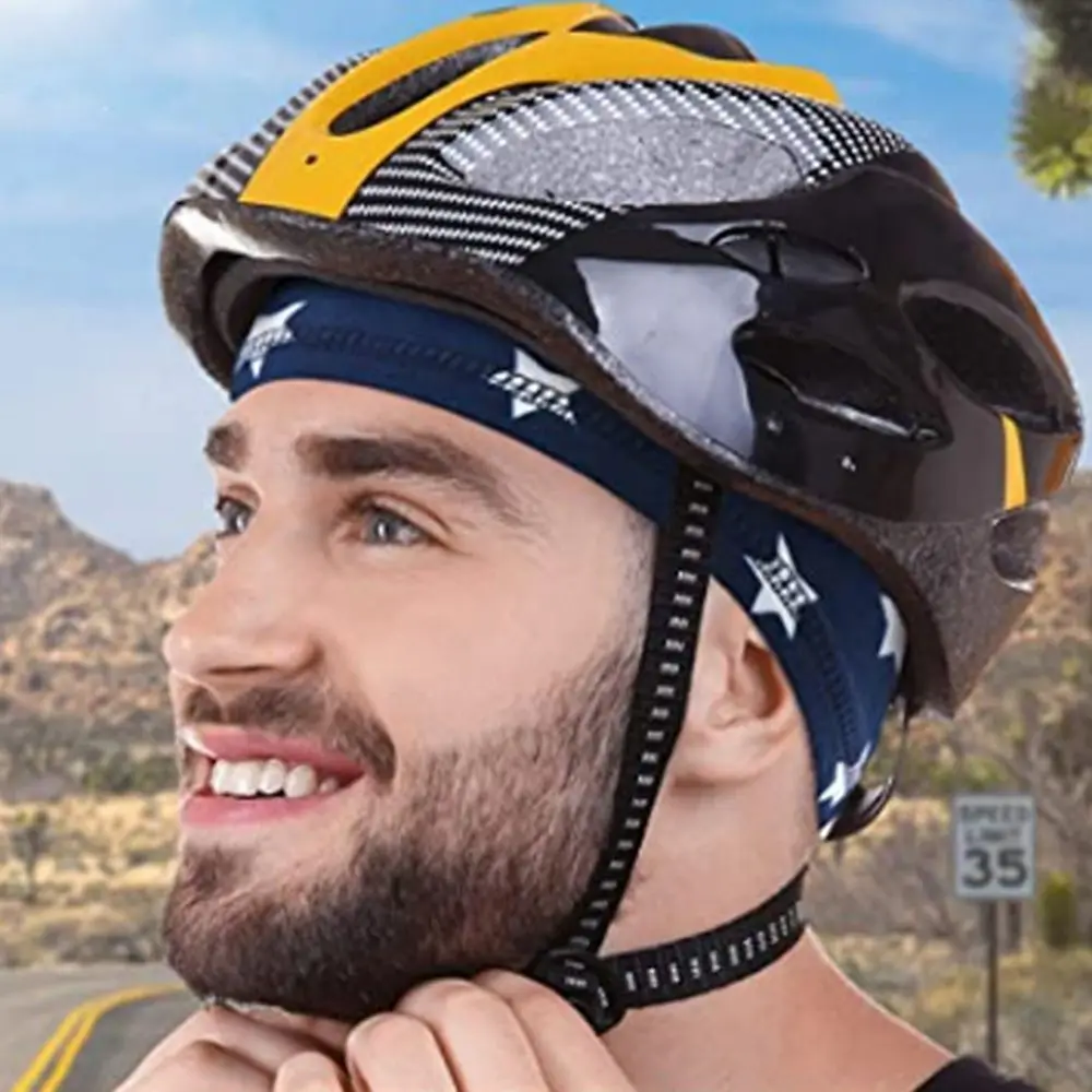 2024 Outdoor Sports Cycling Cap Pirate Hat Flag Print Dome Helmet Liner Hat Moisture Wicking Hat Fast-drying Beanie Running Cap 3