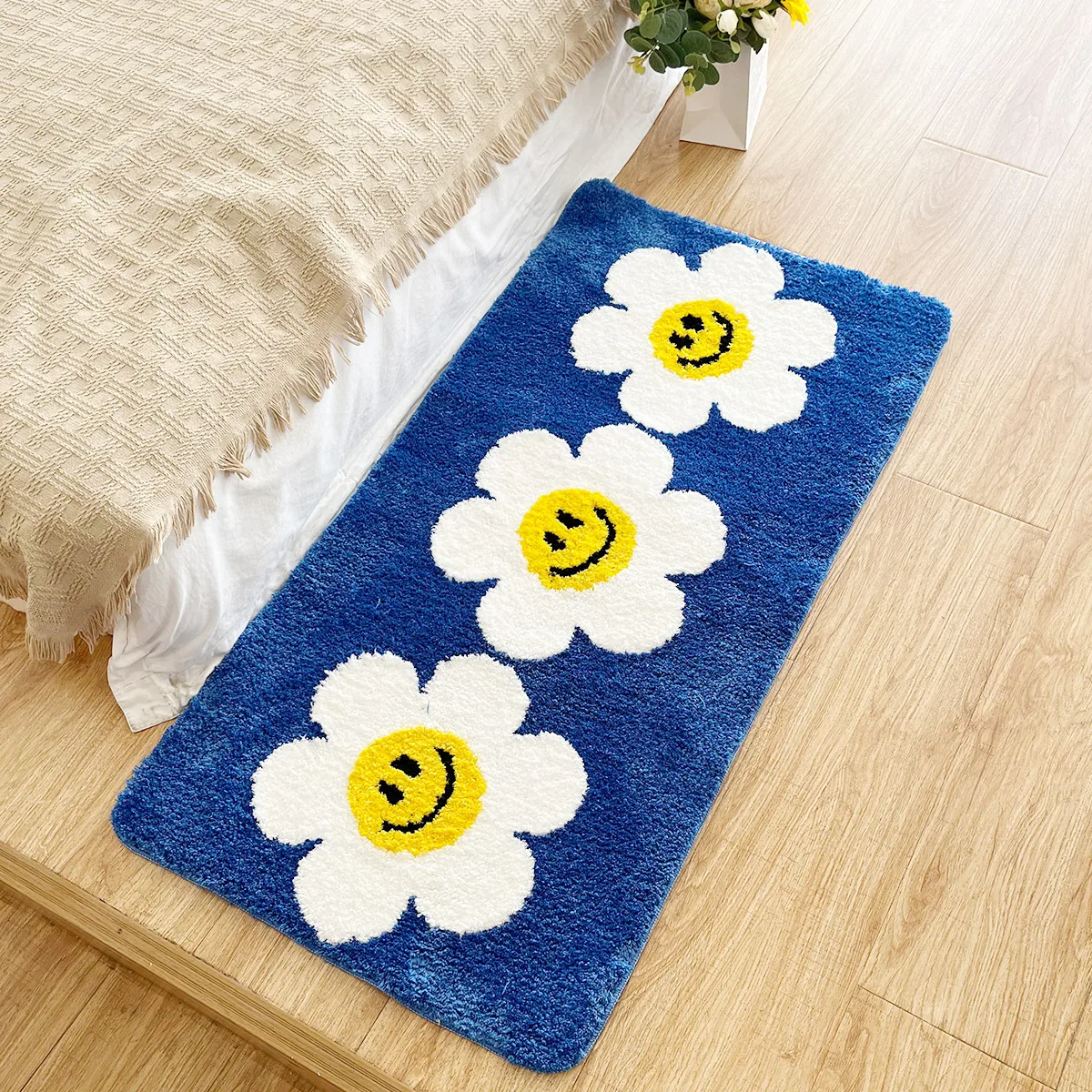  Light Blue Rugs Floral 6x8 Rug Soft Fluffy Carpet for Bedroom  Living Room Home Decor Can Also Be Used As an Outdoor Rug, Microfiber  Non-Slip : Everything Else