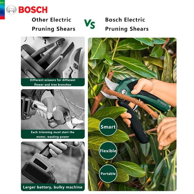 Bosch Sans Fil Sécateur EasyPrune USB Rechargeable Compact Ciseaux Sécateur  Jardinage Usine Ciseaux Branche Sécateur Outils