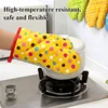Mitten Microwave Oven Glove Non Slip Household Thickened Insulated Baking Heat Resistant Gloves Oven Mitts Cute Kitchen Tool 4