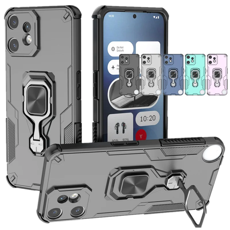 Enhanced Kickstand Case with Lens Protection and Magnetic Ring Stand