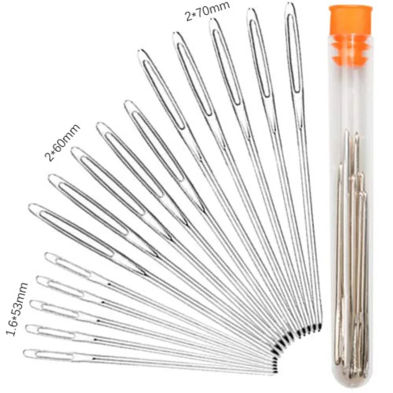 Eye Needles Bodkin Embroidery Cross Stitch Knitting Yarn Hand Sewing Blunt Needle DIY Crafts Tools 6-15 Pcs