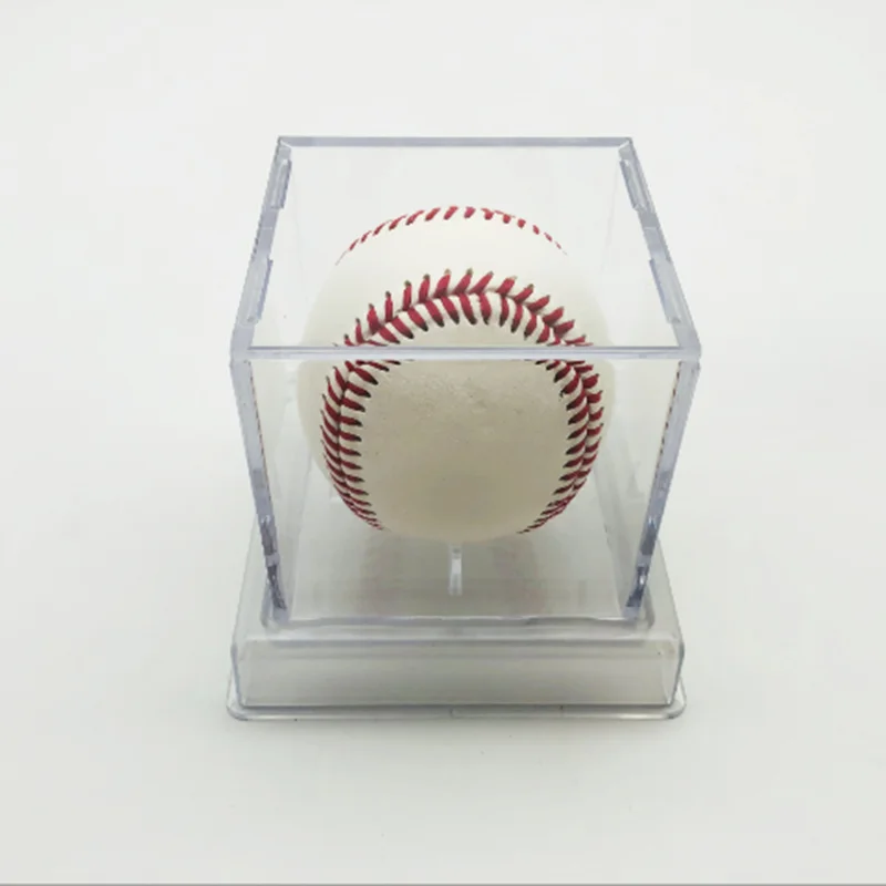 Baseball protective shell acrylic transparent baseball display box with base collection box Dust-proof moisture-proof acrylic bo