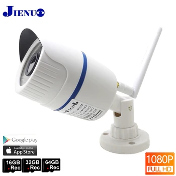 1080P Ip Camera Wifi Outdoor Bullet Wireless Surveillance Security Video Audio Home Ipcam Onvif P2P SD Card Slot 2MP JIENUO 1