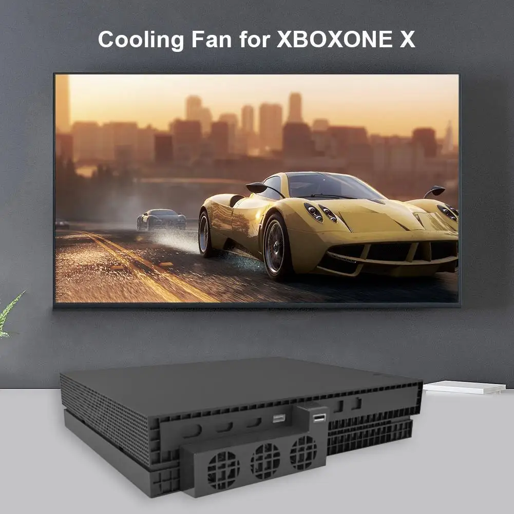 Portable Temperature Control Cooling Fan for Xbox One X Series Console External 3 Fans Reduction Power Consumption Cooler