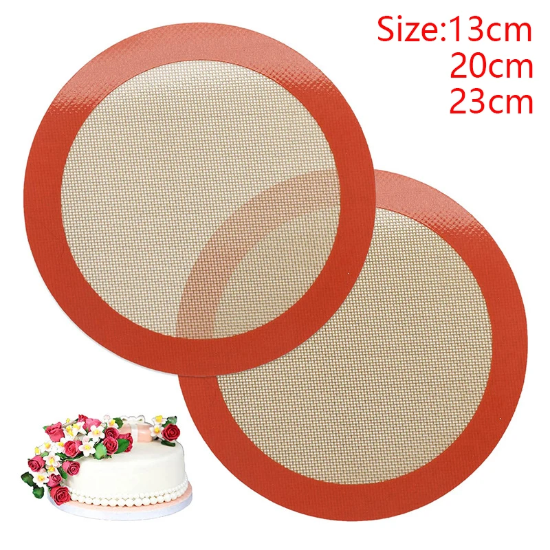 NonStickRoundSiliconeBakingMatPanforPastryHeatResistantCake