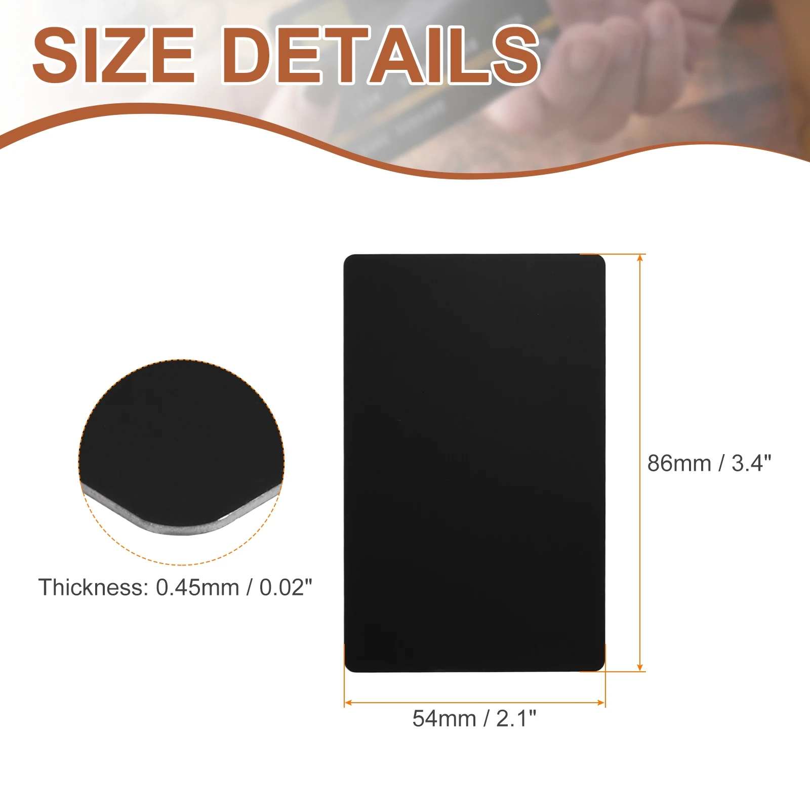10/25Pcs 알루미늄 금속 명함 3.4x2.1x0.02inch 레이저 조각을 위한 컬러 마감 빈 시트 DIY CNC 사무실 가정용