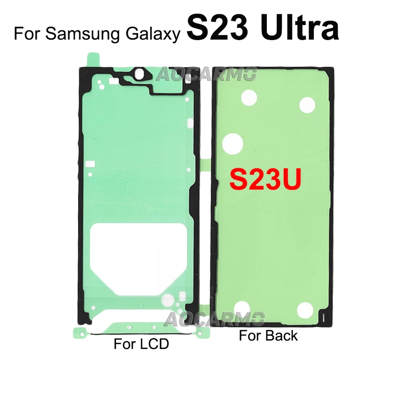 Phone Adhesive Stickers Aocarmo For Samsung Galaxy S23 Ultra S23U Back Battery Rear Cover Waterproof Sticker Glue Front Screen LCD Adhesive Replacement
