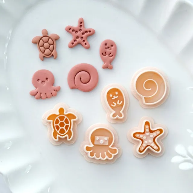 Cute Octopus Turtle Starfish Polymer Clay Cutter 1