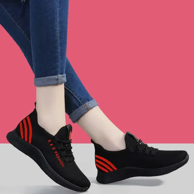 Women Sneakers Women Vulcanize Sport Outdoor Lace-up Platform Sneakers