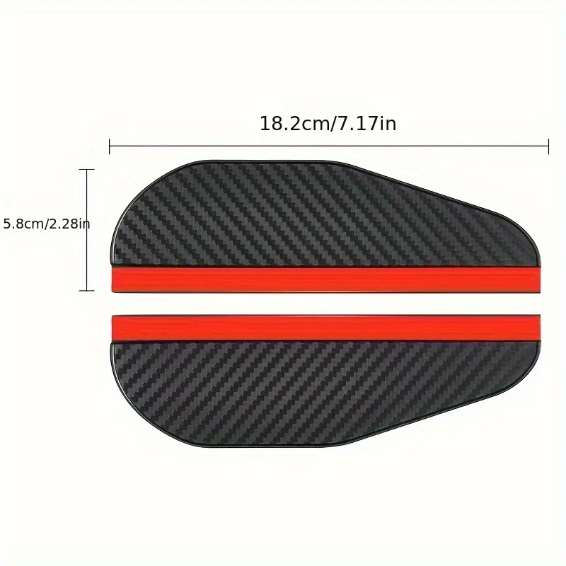 Rearview Mirror Protector Car Rearview Mirror Rain Eyebrow Carbon Fiber