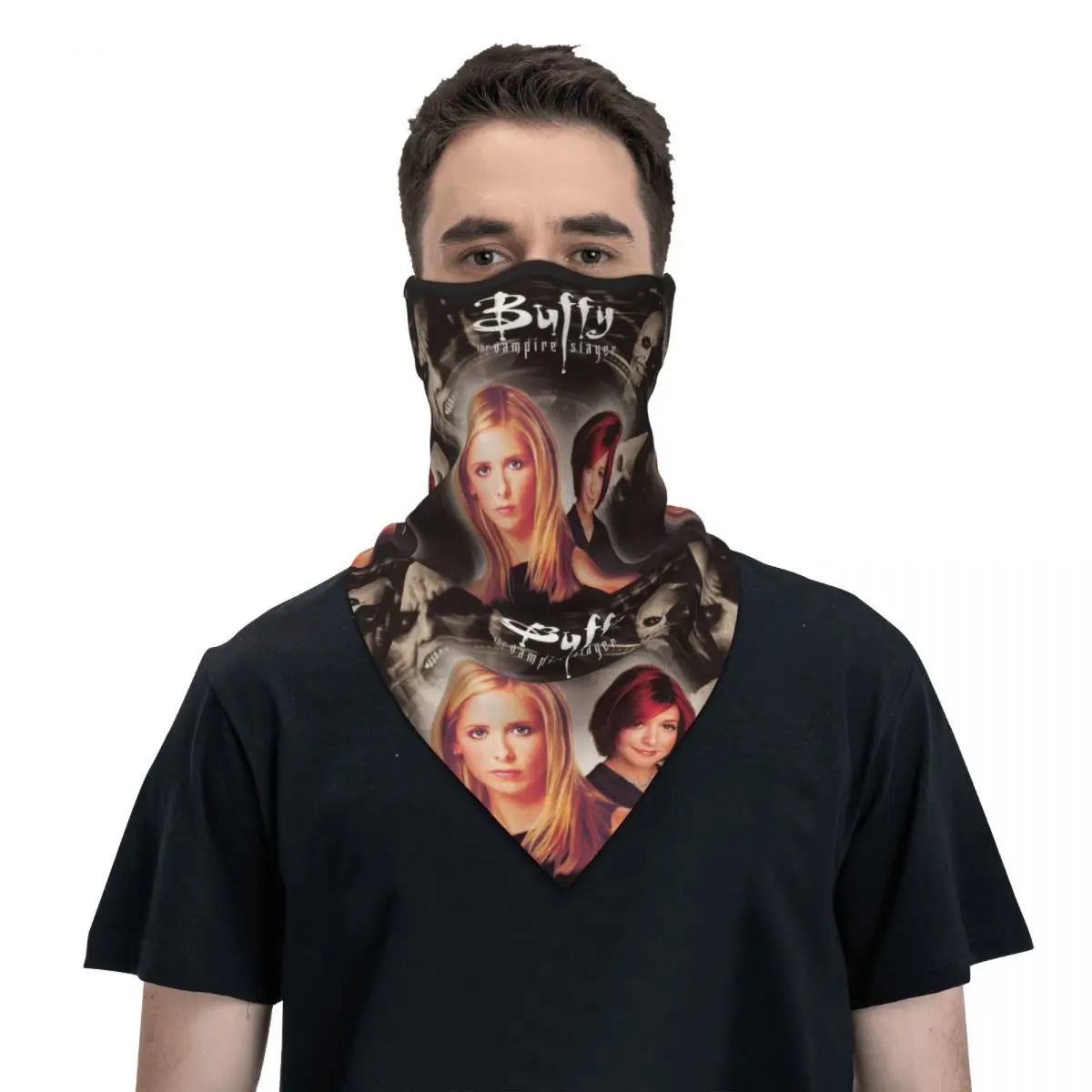 

Buffy The Vampire Slayer Bandana Neck Gaiter UV Protection Face Mask Scarf Supernatural Horror TV Show Headwear Tube Balaclava
