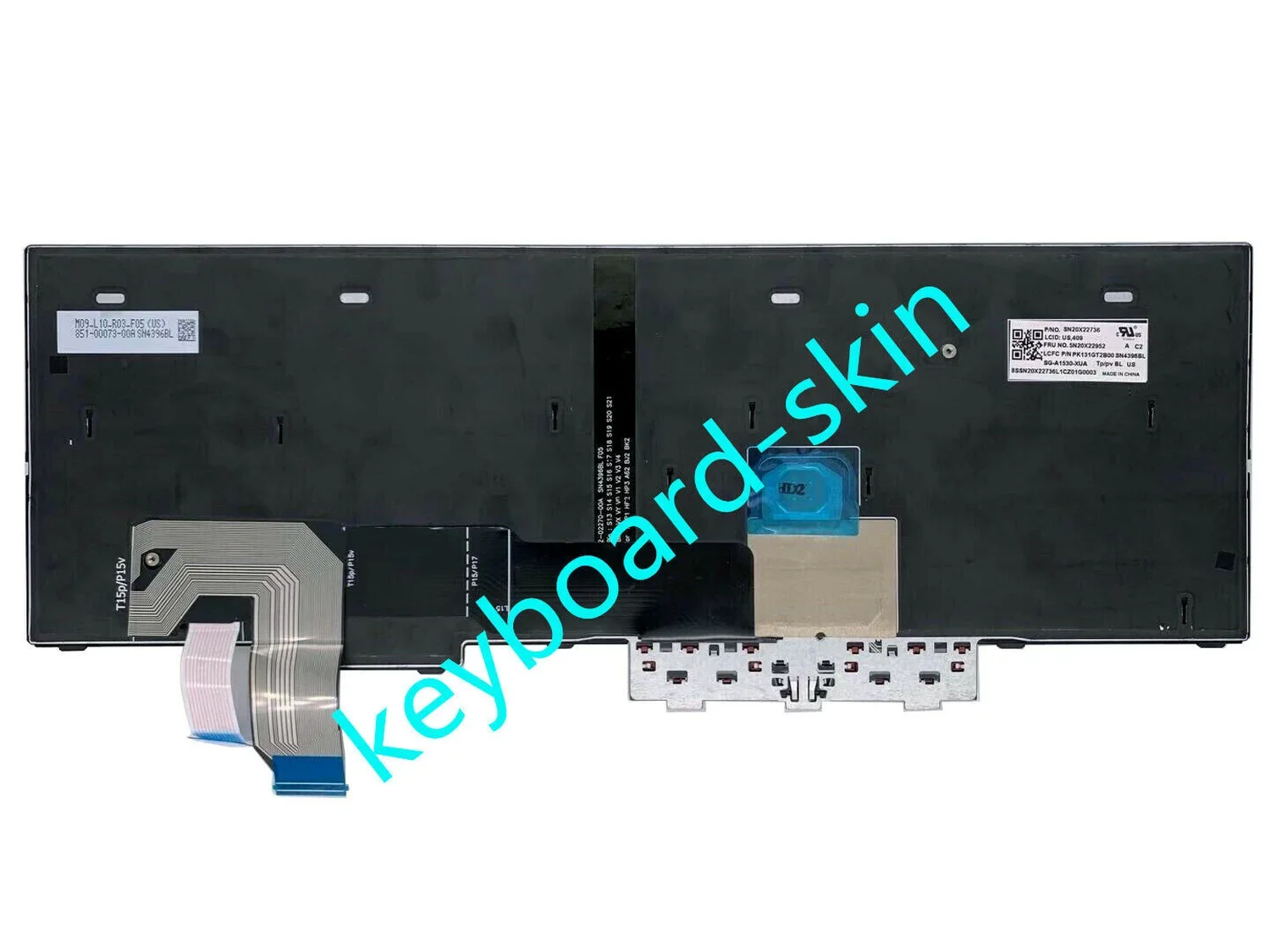 Teclado Retroiluminado para Notebook Compatível com Lenovo Thinkpad T15p P15v Sn20x22736 Novo - Imagem 2