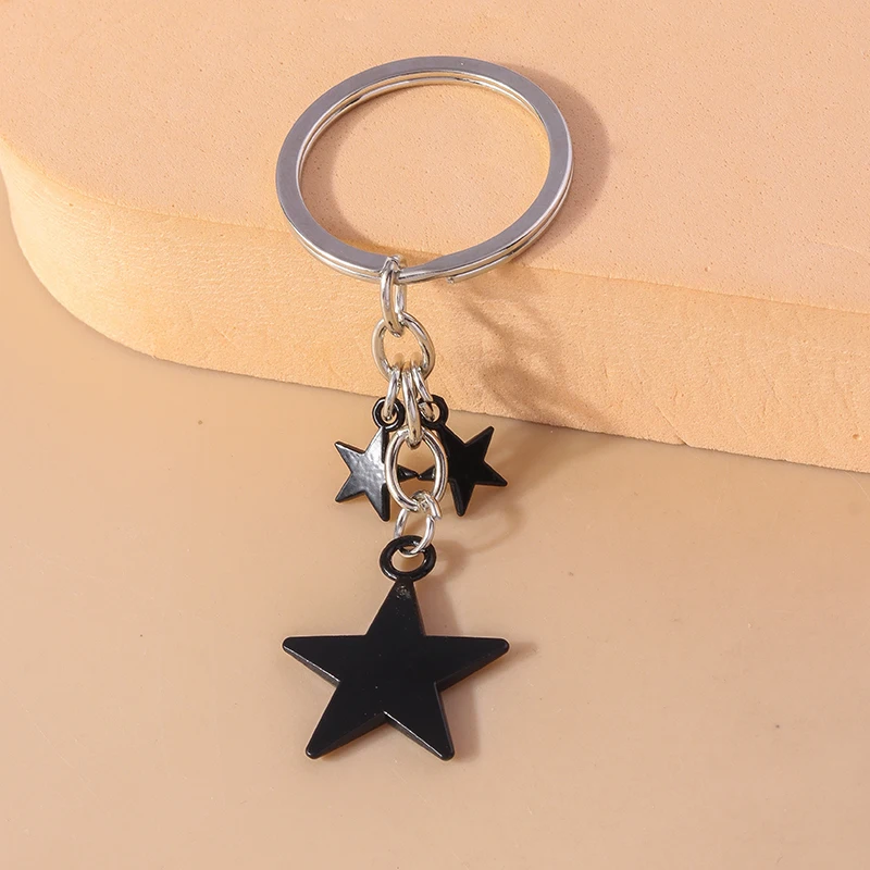 Set 3 Portachiavi A Stella In Lega Argento – Accessorio Moda Y2K Per Borse, Chiavi E Catene