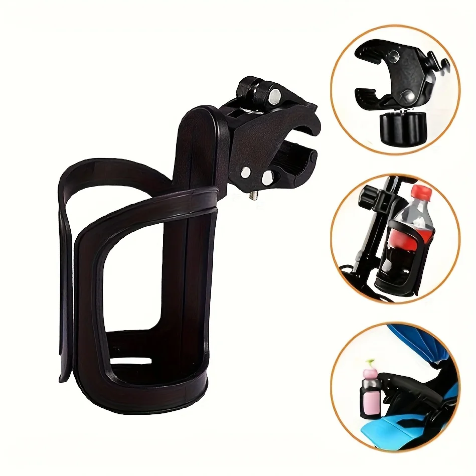 Bike Cup Holder, Bike Water Bottle Holders, Universal 360 Degrees Rotation Cup Holder for Bicycle, Stroller, Scooter, Walker, Wh