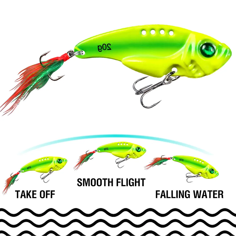 Metal Spoon Fishing Lures 3g-20g Pike Treble Hook Wobbler Hard Bait AU