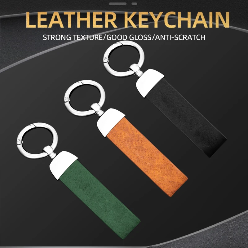 

Key Chain Car Ring Keychain For BMW For Honda For Toyota For Land Rover Universal Leather Keychain Trinket Auto Accessories