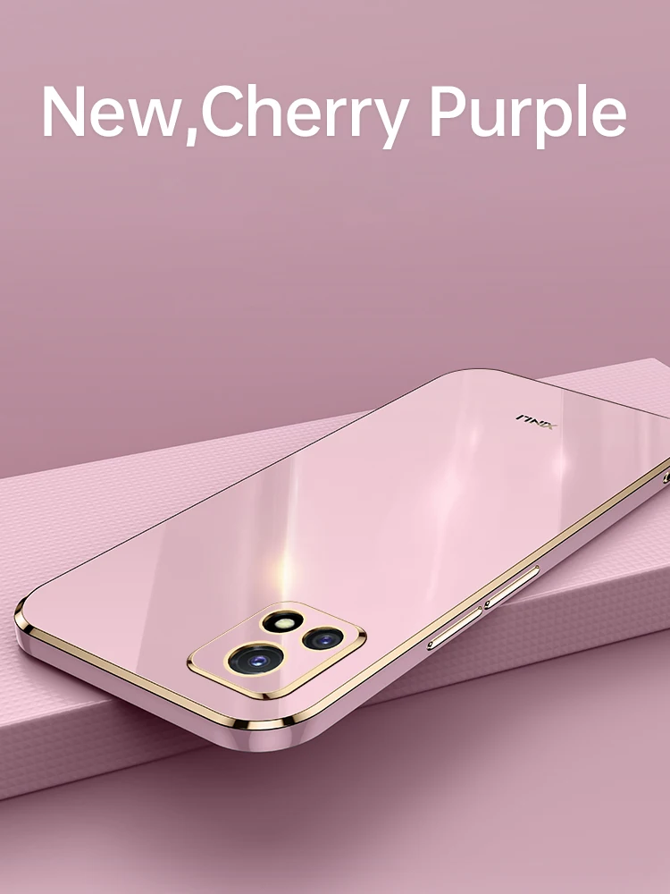 Silicone Placage étui pour Vivo Y35 Y22 Y16 Y02S Y21S Y53S Y72 Y52 5G Y33S Y21 Y15S Y55S Y15 Y12S Y11S Couverture Souple Funda Coque_voghion.com