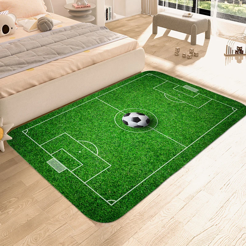 

Football Field Area Rug for Bedroom Living Room Floor Carpets Anti Slip Kitchen Accessories Funny Doormat Entrance Door Bathmat