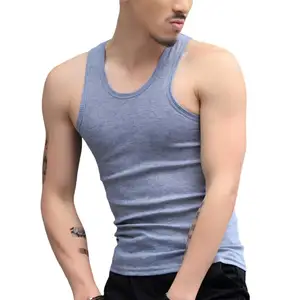 Men Vest Stylish Men's O-neck Sleeveless Tank Tops for Fitness Bodybuilding Slim Fit Workout Undershirts for Gym Running