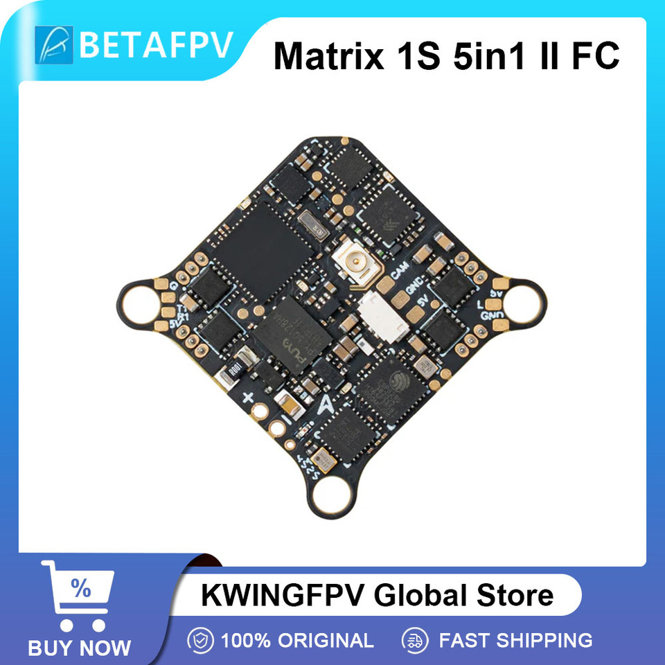 BETAFPV Matrix 1S 5IN1 II FC Brushless Flight Controller AIO For Meteor65 Pro Meteor75 Pro ELRS 2.4G Brushless Whoop Quadcopter