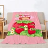 Camping Blanket for Sofa Decoration Strawberry Shortcake Thermal Blankets for Bed Character Blanket King Size Microfiber Bedding 2