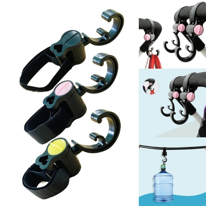 

2pcs/set Sturdy Hooks for Baby Strollers Convenient & Reliable Attachment Solution Slip Resistant Baby Pram Hooks