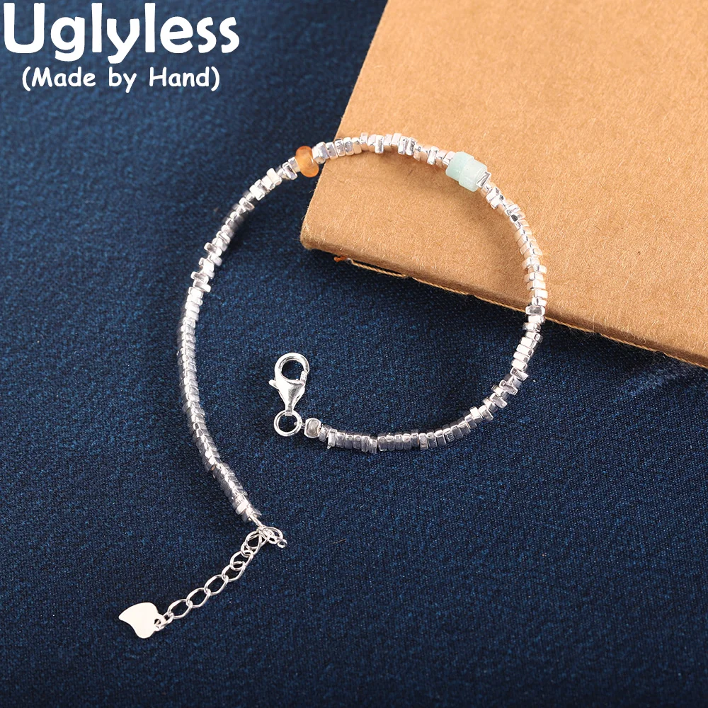 

Uglyless мини серебряные бусины Браслеты для женщин новые популярные летние модные ювелирные изделия для девушек студентов элегантные браслеты для платья 925 серебро