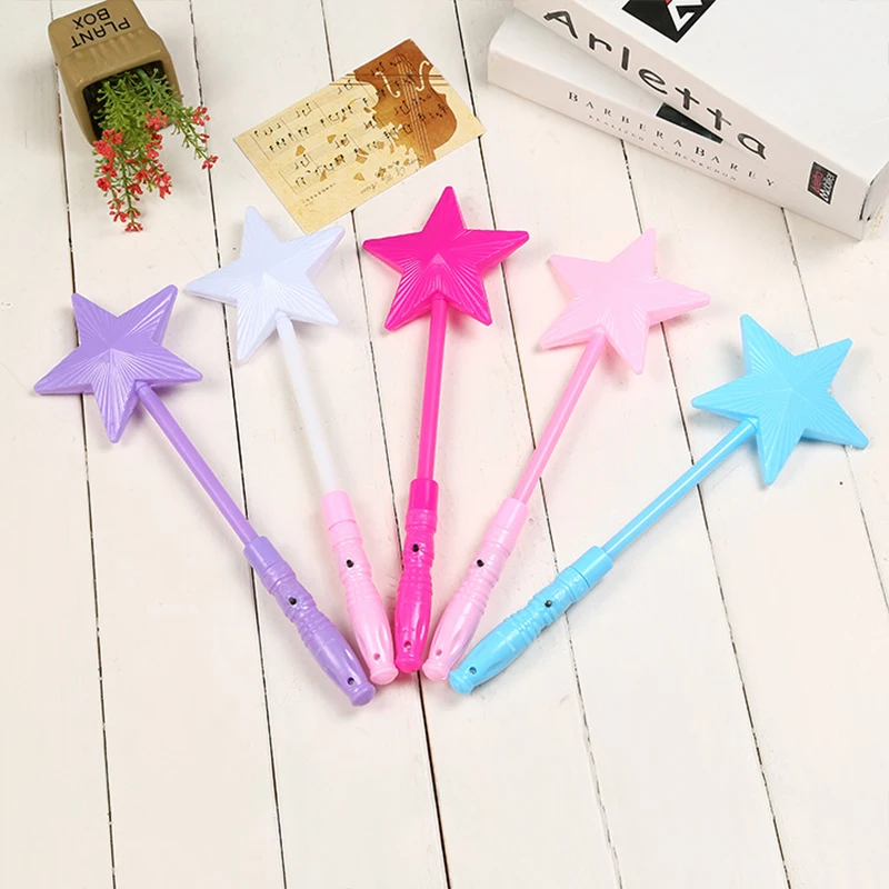 Flashing Lights Up Glow Sticks Five-Pointed Star Flash Stick Children Illuminated Toy For Xmas Halloween Party Night Glow Props