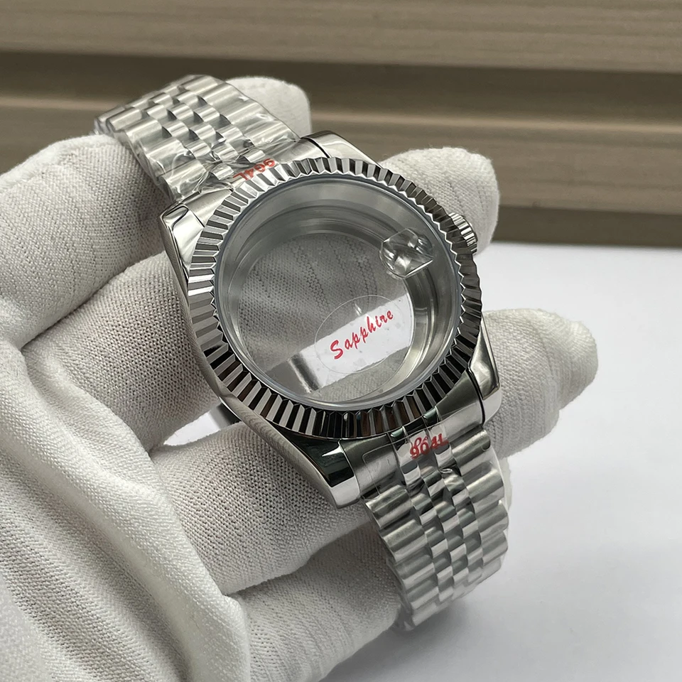 40mm Edelstahl Uhrengehäuse Flache Saphirglas Case Für NH35