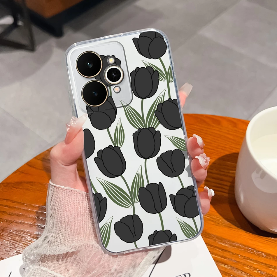Transparent Shockproof TPU Silicone Back Cover - Simple Design Phone Protector Case