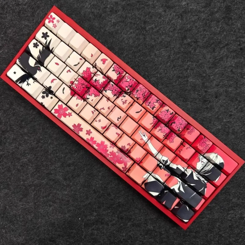 wooting60he+ raven sakuraキーキャップ EgoisticArts Raven Sakura Keycaps Custom Cherry Profile