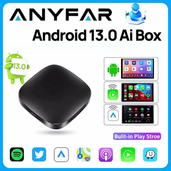 2026 3 en 1 Android 13.0 CarPlay Ai Box Adaptador USB WIFI de Cable a Inalámbrico para Auto, para Youtube Netflix, TV Box Universal, Plug and Play 1