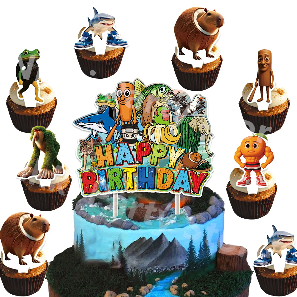 Decoration Gateau Anniversaire, Jeu D'animation Deco Cake Topper 1 Pieces Gateau 24 Decorations Cupcakes Pour Enfants Garcons Filles 1493777692