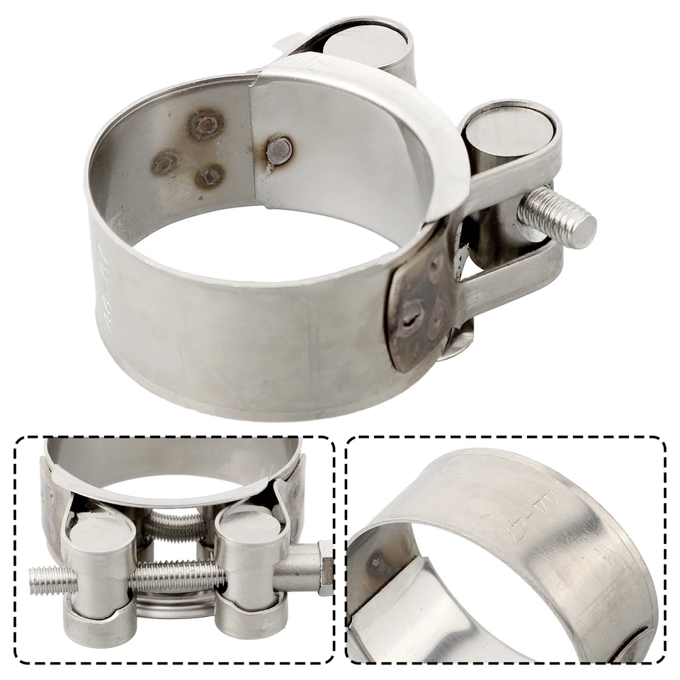 Lot De 4 Colliers De Serrage En Acier Inoxydable 304 - Pour Tuyaux De 32 à 35 Mm - Pour échappement Moto, Radiateur, Etc.