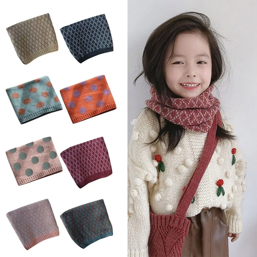 Bib Baby Thermal Neck Warmer Windproof Coldproof Thickened Boys Girls Knitted Scarf Neckerchief Snap Fastener