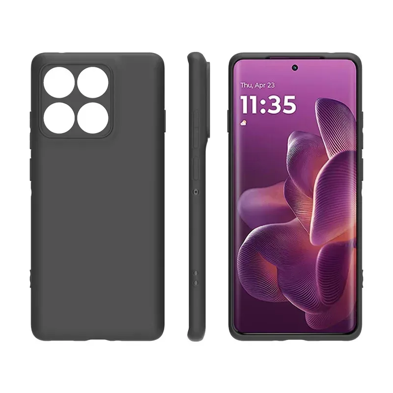 Slim Matte Black Soft TPU Silicone Back Cover Phone Case