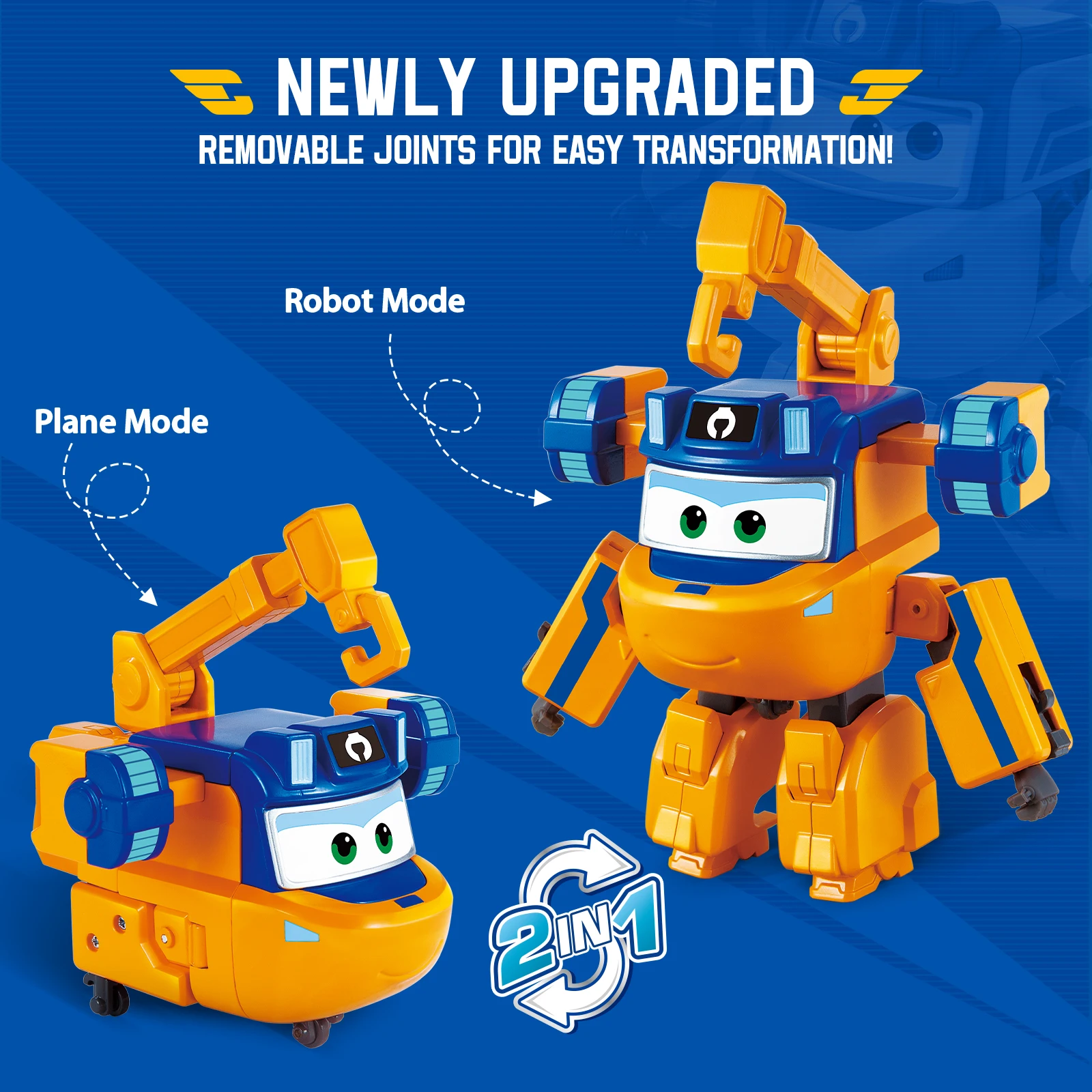 子供のためのスーパーウィングス変身電車,おもちゃ,飛行機からロボット