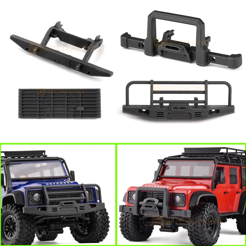 Trx4M Grc Paraurti Anteriore/Posteriore In Plastica E Accessori Per Griglia Per 1/18 Rc Crawler Car Traxxas Trx4M Defender Upgrade Part